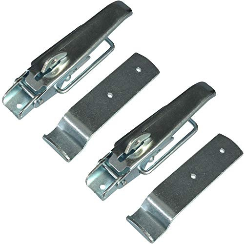 MISO Tools - Lot de 2 fermetures excentriques 210 mm avec support de fixation pour remorque de voiture - Fermeture murale verrouillable
