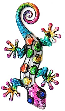 GRENADINE BOUTIQUE - Salamandre en Métal Gecko Multi-Couleurs