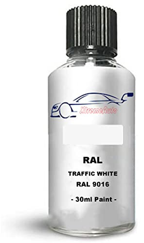 Xtremeauto Touch Up Paint Interior/Exterior RAL 9016 Traffic white Satin Finish Interior Scratch Repair: Wall, Cabinets, Trim, Molding, Furniture, Windows, Fascia