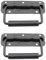 ORTAVA 2 Stück Klappgriff, Gefedert Kistengriff Kaltgewalzter Edelstahl, Hardware Boxen Bügelgriff, Koffergriff, Tragegriff Schwarz für Toolbox Tür (125mm)