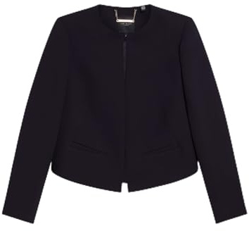 Ted Baker Manabjl Cropped Tailored Jacket Veste, Bleu Marine, 44 Femme