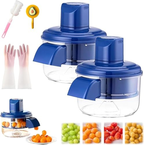Sbucciatore automatico per frutta - Pelapatate elettrico per uva e pomodoro | ricaricabile, tecnologia con sensore intelligente per pomodorini/uva (colore: 2 pezzi)