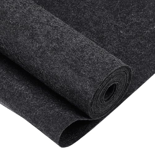 OLYCRAFT Rollo de fieltro de 350 x 30 cm, tejido de fieltro de 1 mm de grosor, fieltro, color negro, para patchwork, rollos de tela no tejida, suave para proyectos de manualidades, costura, disfraces