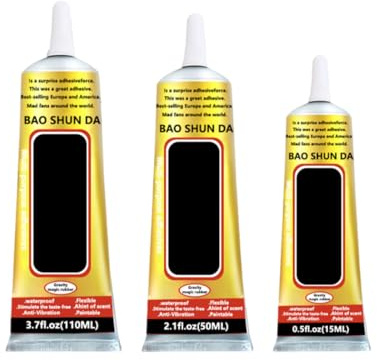 JHAZUN Pegamento Pantalla Movil y para Tela, Pegamento Textil Multiusos para Zapatos, Modelismo, Cristal, Decoracion de Fundas Moviles, Metal, Papel y Computadoras, Adhesivo Fuerte y Transparente