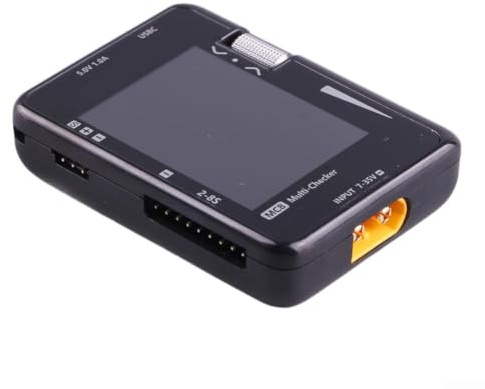 MC8 för batteri testare för LiPo LiHV LiFePo med IPS-skärm 5 mV noggrannhet för pwm PPM SBUS signal 68 x 50 mm