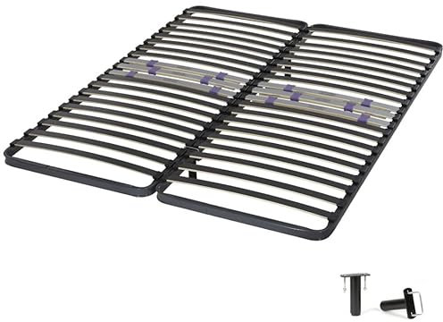 EBAC Literie Sommier à Lattes 2x80x200 C223-42 Lattes Bois - Fabrication française