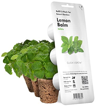 Click & Grow, Ricambio Vasi di Terriccio di Melissa, Confezione con 3 Capsule