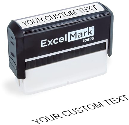 ExcelMark One Line Custom Rubber Stamp (Custom Long)