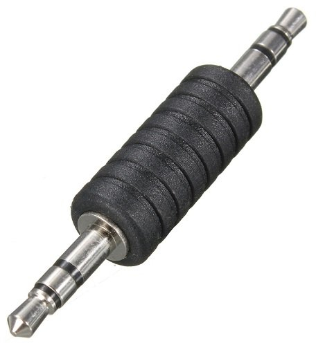 CABLEPELADO Adattatore Audio Stereo Jack 3,5 mm | Accoppiatore Maschio a Maschio | Prolunga Cavo Audio | PVC | Colore Nero