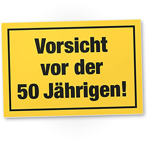DankeDir! Vorsicht vor dem 50 Jährigen Schild - Geschenk 50. Geburtstag Frauen Geschenkidee Geburtstagsgeschenk Fünzigsten Geburtstagsdeko Partydeko Party Zubehör Geburtstagskarte
