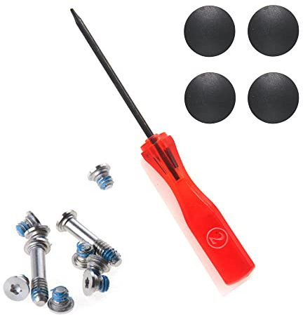 Padarsey 4-pack gummifodral fötter + 10 st skruvar + 1 st 5-punkts pentalobe skruvmejselset kompatibel med MacBook Air A1370 A1369 A1465 A1466 11 tum 13 tum (MacBook Air)