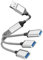 SopwMap Adaptateur USB mâle vers USB 2.0 Femelle, Hub USB Portable 3 ports, Transfert de données rapide, Compatible avec ordinateur portable, PC, téléphones cellulaires, tablettes et caméras