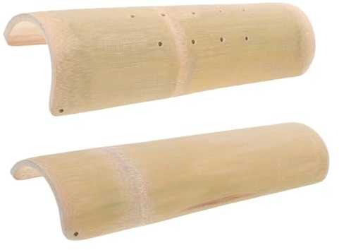 Ciieeo 2piezas Almohada De Bambú Cuello Almohadas De Masaje Cuidado del Cuello Lumbar para Dormir y Relajarse