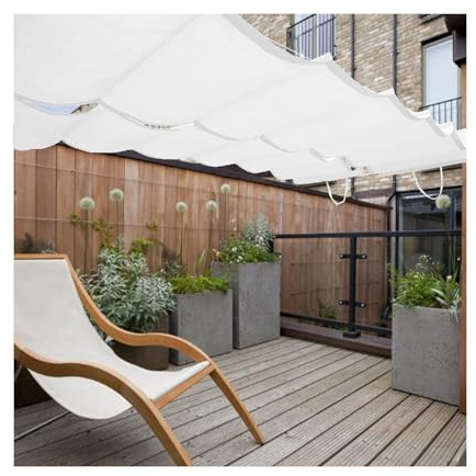 Tenda da sole retrattile a forma di U, per padiglioni da giardino, feste e barbecue, copertura versatile per ombra e protezione all'aperto, facile installazione