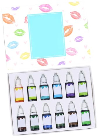 ERINGOGO 12pcs Lip Gloss Liquid DIY Cosmetic Pigment Vegan High Concentration Formula White Vitamin C Plant-based Pigments for Lip Gloss Kit