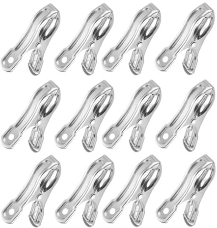 VALICLUD 20 Pezzi Clip in Acciaio Inossidabile per Serra Morsetti Molla Antivento per Rete Ombreggiante Clip di Fissaggio Resistenti per Giardinaggio e Coperture da Esterno