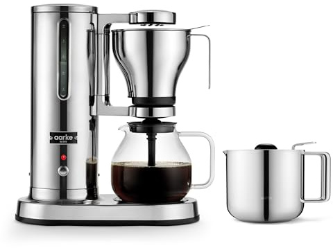 aarke Coffee Maker and Thermal Jug Bundle - Premium SCA-Certified Brewer with Vacuum Insulated Stainless Steel Thermal Carafe, Blooming Mode, 42 fl oz, Stainless Steel