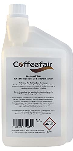 Coffeefair Milchschaumreiniger Universal 1l klar | Milchsystemreiniger für Kaffeevollautomat | INTENSIVE REINIGUNG | ERGIEBIG