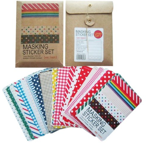 Wrapables® Decorative Patterns Masking Sticker Set - Basic