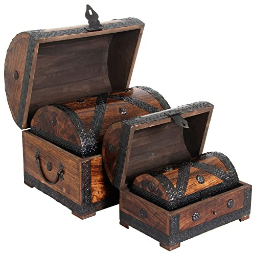Bartl 110314 Piraten-Schatztruhen 4er Set