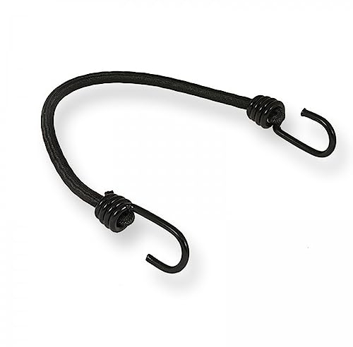 Dreamprint Expander 10 Stück Schwarz 80cm 8mm Ø Planenspanner Spann-Gummi Gepäckspanner Gummiseil mit Spiralhaken