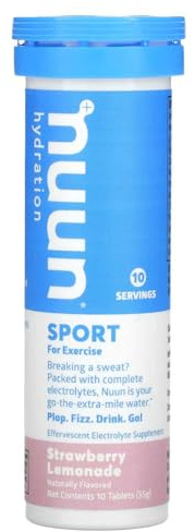 Nuun Active: Strawberry Lemonade Electrolyte Drink Tablets (3 Tubes of 10 Tabs)