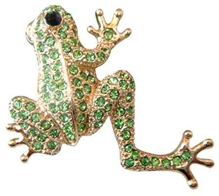 Navachi - Basismetall, vergoldet mit 18 kt Rundschliff grün Cristal