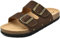 ONCAI Sandalias de Pala Mujer con Ajustable Buckle Corcho Zapatillas de Moda de Verano Mules Planas Zuecos Marrón Tamaño 39