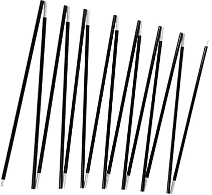 BRILLIANCE4U Tent Poles Replacement 20ft 1.3 in, 9.5mm 3/8 T6 Heated Aluminum Alloy Tent Rod, 1 Pole Pack