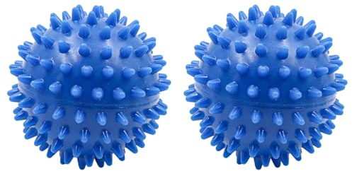 NUZAMAS 2 Stück Massagebälle Triggerpunkt-Ball Fußmassagegerät Stachelwalze Druckpunkt-Massagewerkzeug für schmerzende Muskeln Blau