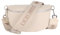 MIRROSI® Bauchtasche Damen, Echtleder, Made in Italy, Umhängetasche, Brusttasche, Crossbody Bag (1 Tasche & 2 Gurte) (Beige (Liebling Beige), Große Tasche (28x18x9cm))