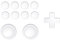 playvital Copri Analogici Tasti Silicone per Nintendo Switch/OLED Joycon,Cover Levette Analogiche Adesivi Pulsanti Gommini per Nintendo Switch Lite-Bianco