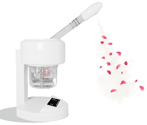 Facial Steamer Nano Ionic Face Steamer for Home Use, 360 ° Rotating Portable Spray,Face Steamer for Facial Deep Cleaning.(White)