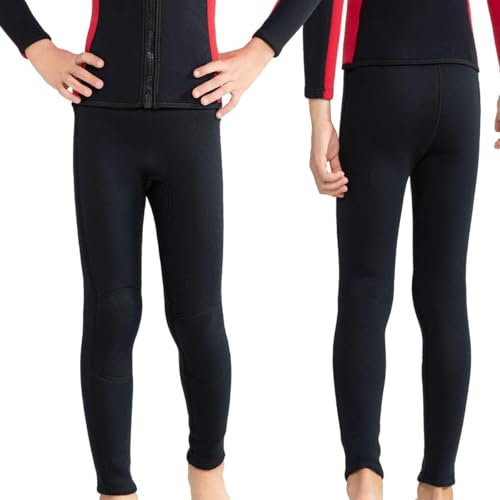 Intbost 3mm Wetsuit Pants for Kids Neoprene Bottom for Boys Keep Warm in Cold Water Wet Suit Pants for Girls Wetsuit Pants Toddler Little Children Swimming Scuba Diving Snorkeling