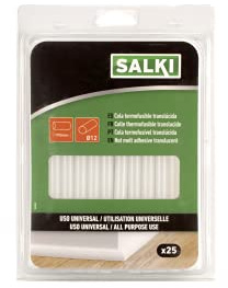 SALKI | Barres de Colle Thermofusible | 500g de Silicone Chaude | 12mm de Diamètre | Universel | Translucide