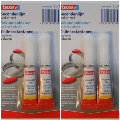 Tesa Sekundenkleber 4x3 gramm (2 Blister a 2x3 g)stark und schnell