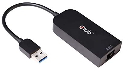 Club 3D USB 3.2 Gen1 Adapter Typ-A zu 2, 5 Gigabit Ethernet ST./BU. schwarz, CAC-1420