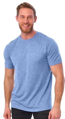 Merino.tech 100% T Shirt Merinos Homme - sous Vetement Merinos Lightweight | Tee Shirt Léger, Respirant, Anti-Odeur Naturel, Idéal pour la Randonnée, Ski, Voyage, Non-Irritant, vetement homme
