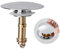 Pop Up Klicken Federablaufgarnitur, aufschiebbare Waschbeckenstöpsel Pop Up Ablaufventil für Küche, Bad Waschbecken, Badewanne, massivem Messing Verchromung, 40mm, 66mm