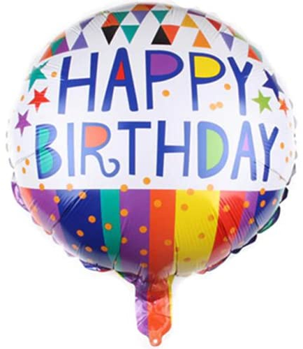 DIWULI Happy Birthday Ballon - Bunte Party Deko Geburtstag