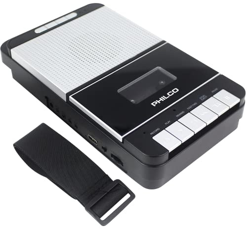 PHILCO Registratore digitale a cassette – Lettore di nastro portatile, registratore e convertitore da cassette a MP3