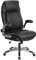KCREAM Bürostuhl Atmungsaktiver Leder Chefsessel mit hoher Rückenlehne und Verstellbarer Armlehne Schreibtisch Drehsessel höhenverstellbar bis 210 KG(Black)