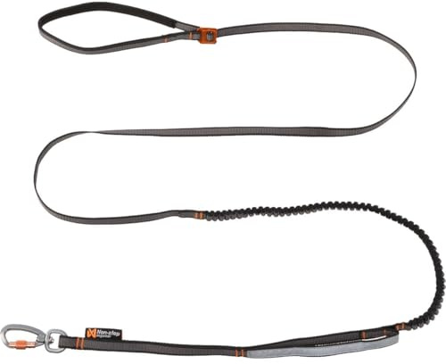 Non-stop dogwear Correa elástica ajustable, 2,1 m/13 mm, color negro