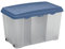 Casaria® Aufbewahrungsbox 120l mit Deckel Rollen Trennwände stapelbar transparent Kunststoff BPA-frei XXL Rollbox Kunststoffbox Büro Spielzeug Blau