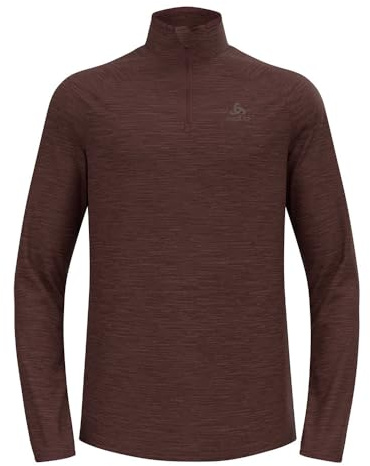 Odlo Laufshirt Herren Langarm Essential Thermal I Sport Shirt Männer I Sport Oberteil I Midlayer I Fitness Shirt