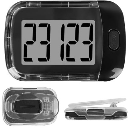 Steps Counter Step Counter for Walking Pedometer Step Counter with Clip and Lanyard,Portable Real-time Step Error Correction,Suitable for Seniors,Men,Women and Children(Black)