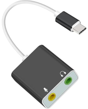 Adattatore audio USB scheda esterna per PC e microfoni portatili fino a 3,5 mm (1/8)