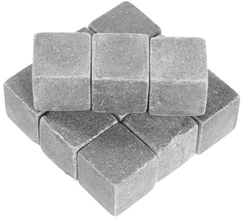 FUNNETOYU 12pezzi Pietre Rinfrescanti Per Whisky Cubetti Ghiaccio Riutilizzabili in Marmo Per Bevande Pietre Per Vino Resistenti All Usura Accessori Per Whisky