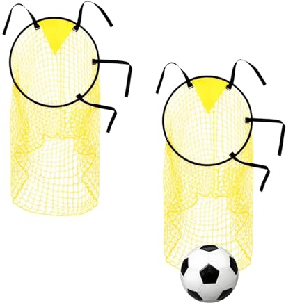 2 Pack Top Bins Football Targets，Outdoor Football Goal Target Net Soccer Top Bins for Shootings Accuracy Training, 45x60cm, Yellow