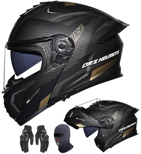 Casque De Moto Casque Modulable Modulable avec Double Pare-Soleil, Casque Intégral Unisexe Homologué ECE, Scooter Motocross pour Adultes Hommes Femmes 3,XXXL
